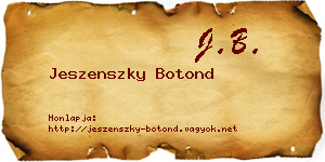 Jeszenszky Botond névjegykártya