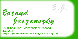botond jeszenszky business card